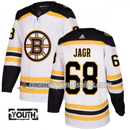 Boston Bruins Jaromir Jagr 68 Adidas 2017-2018 Wit Authentic Shirt - Kinderen